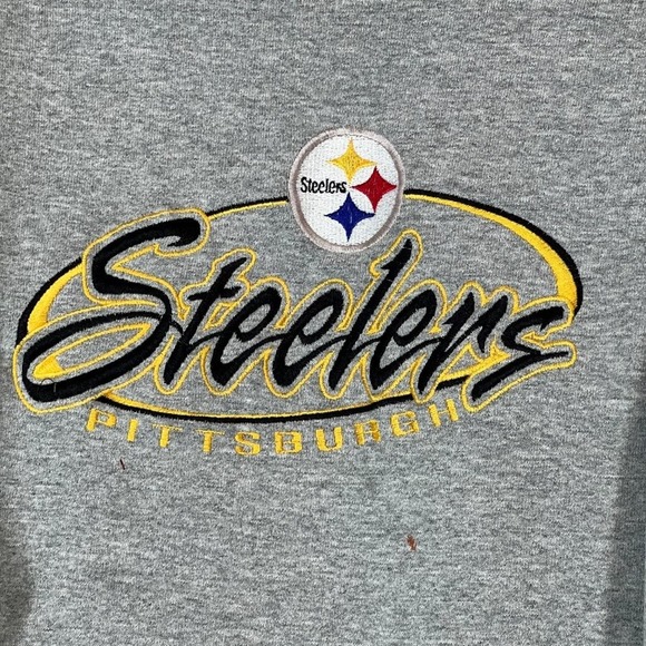 Vintage Pittsburgh Steelers Football Sweatshirt Gray USA - Picture 3 of 8